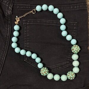 Chic Aqua Beaded Necklace